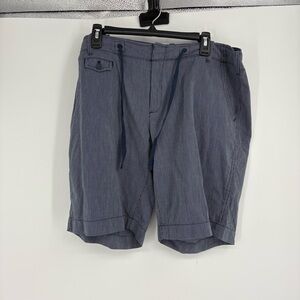 Eddie Bauer Women’s Navy Stripe Shorts 100% Cotton Sz 18 Summer‎ Vacation Hiking